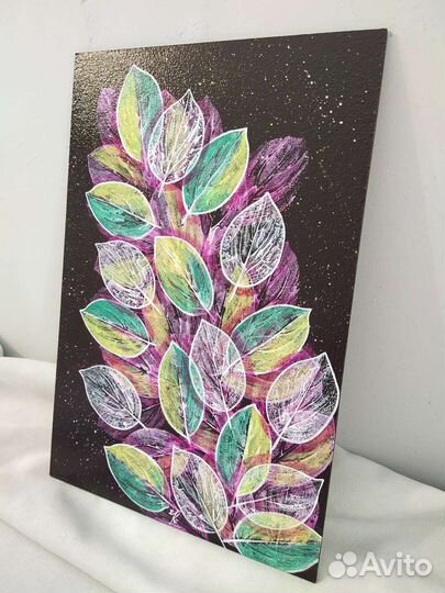 Картина абстракция акрилом, 20*30 см