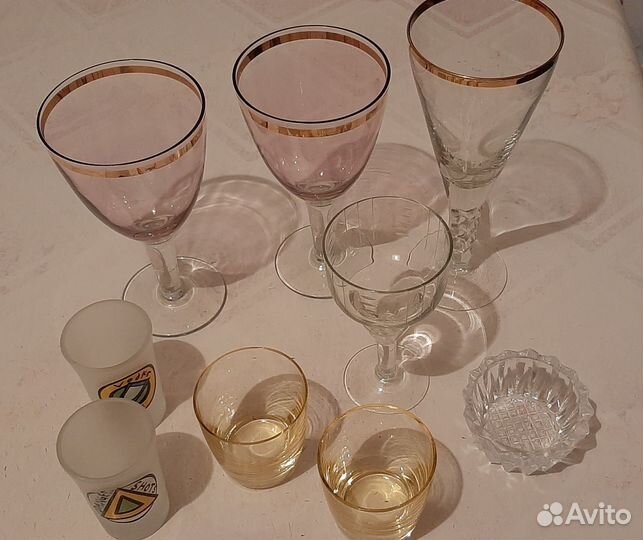 Рюмки и бокалы стекло СССР, за все