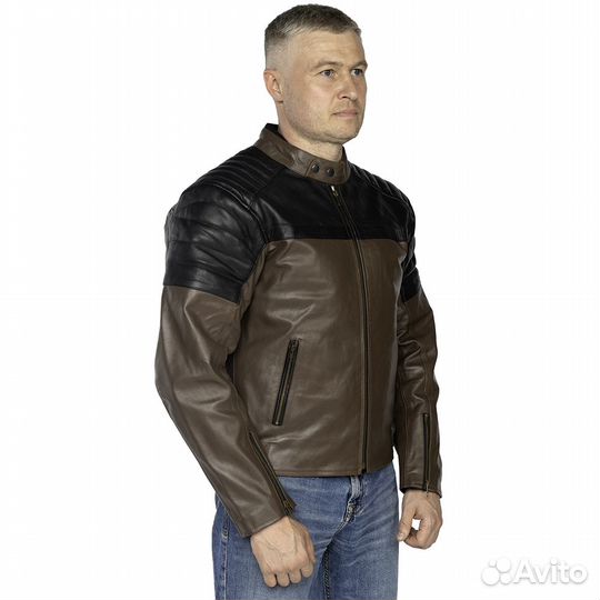 Мотокуртка armo Pygmalion кожа black-brown