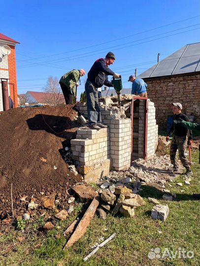 Демонтаж стяжки, стен Снос домов, сараев