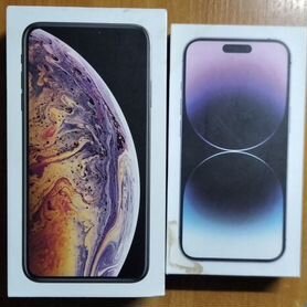 Коробки от iPhone xs max, iPhone 14 pro