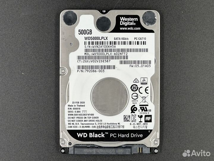 Жесткий диск Western Digital WD Black 500 гб 2.5