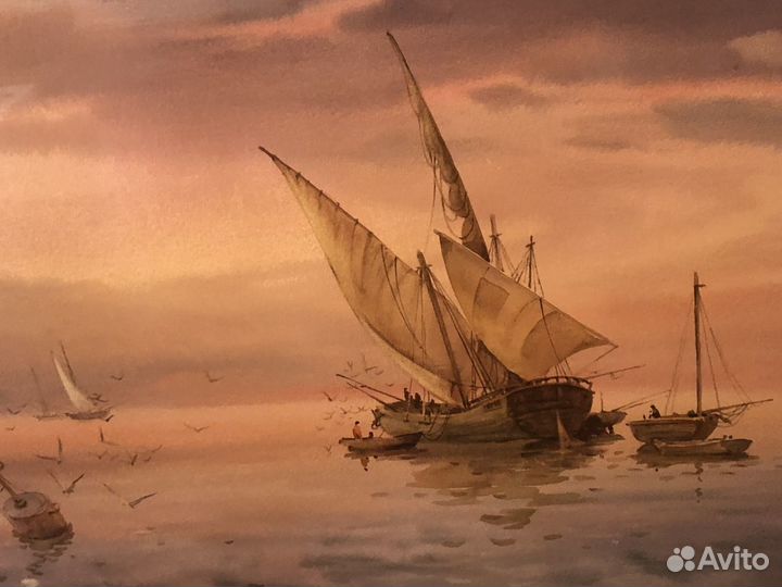 Картина «Вечерние парусники» В. Ростовский