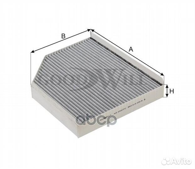 Фильтр салона угольный audi A4, A5, Q5 AG432CFC