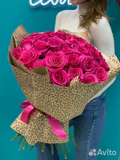 Букет из 35 роз Эквадор Пинк Флойд