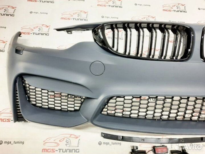 Бампер с решеткой на BMW 4 Series f32 стиль М4 F82