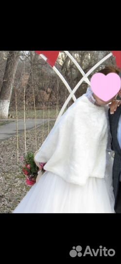 Свадебная шубка накидка