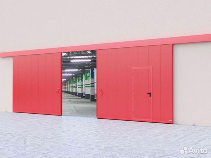 Откатные противопожарные ворота EI60 / EI90