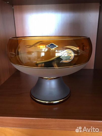 Ваза с ножкой богема 26 см