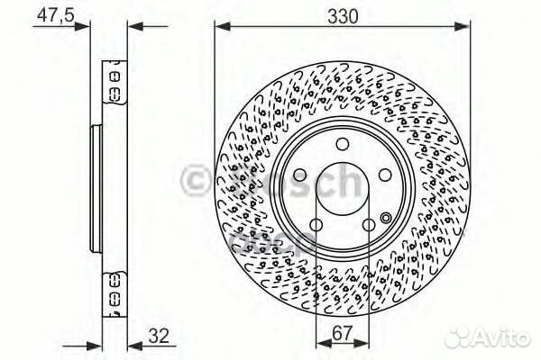 0 986 479 334 Диск тормозной mercedes W211/W220