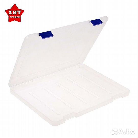 Папка для документов А4, с синими защелками, 230 х