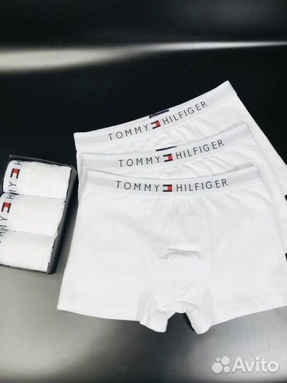 Трусы мужские tommy hilfiger белые хлопок арт.976