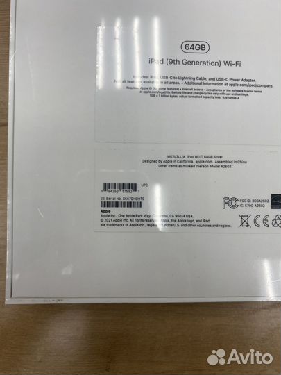 Новый iPad 2021 (9 поколение) 64GB Silver Wi-Fi
