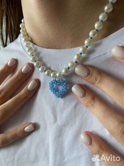 Ожерелье ручной работы с сердечком