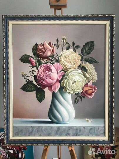 Картина маслом 50*60 см Розы