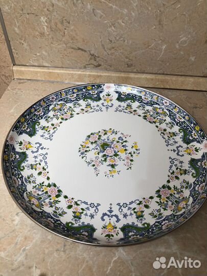 Набор миска и поднос эмалированные