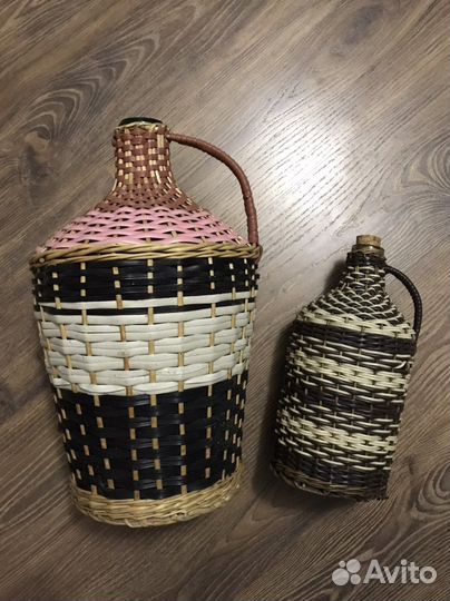 Бутыли винные в оплетке