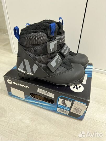 Лыжные ботинки nordway на липучках, 34 размер