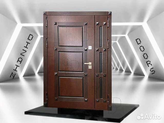 Двустворчатая входная дверь с терморазрывом