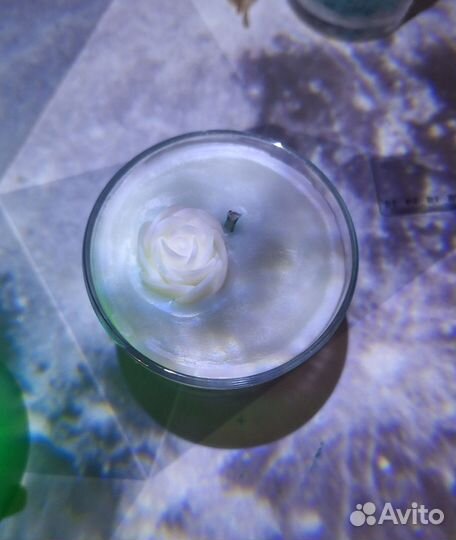 Свеча ручной работы в стекле