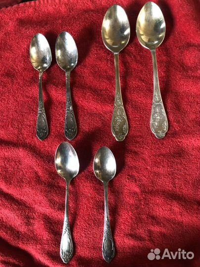 Мельхиоровые ложки десертные, чайные, кофейные
