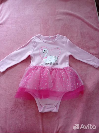 Платье боди для девочки 68