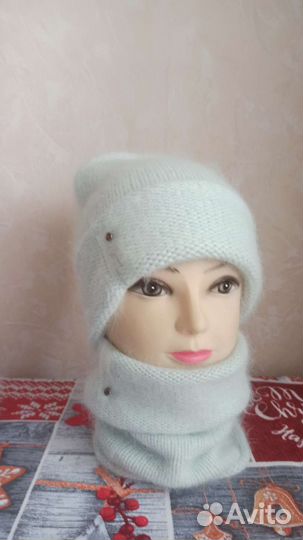 Комплект шапка и снуд женский в наличии