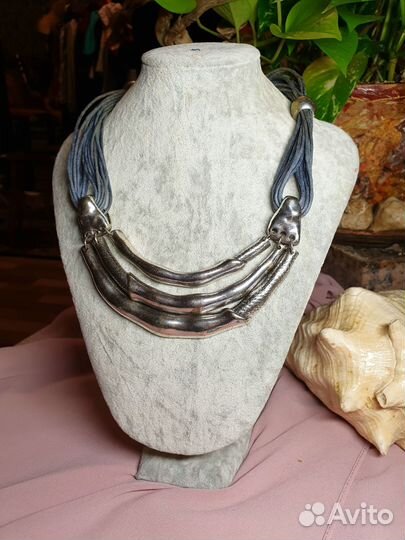 Винтажное украшение колье гранж лофт