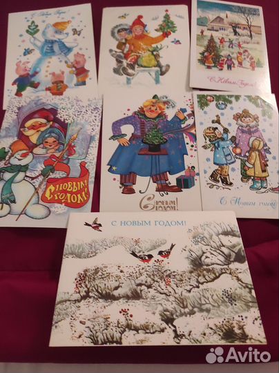 Новогодние открытки СССР