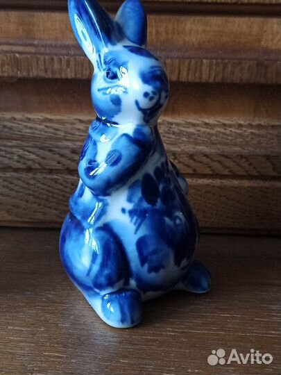 Статуэтка новая Заяц Гжель