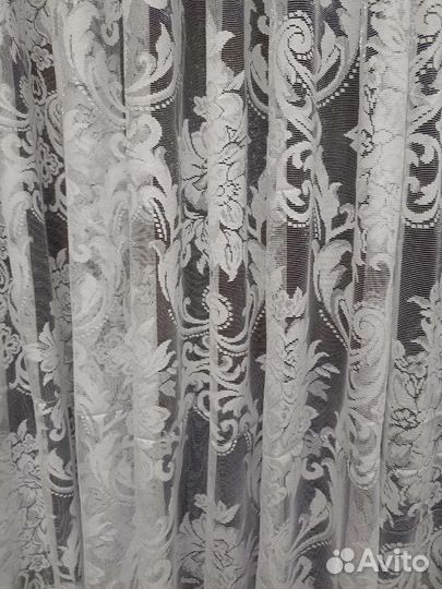 Тюль кухонная арка