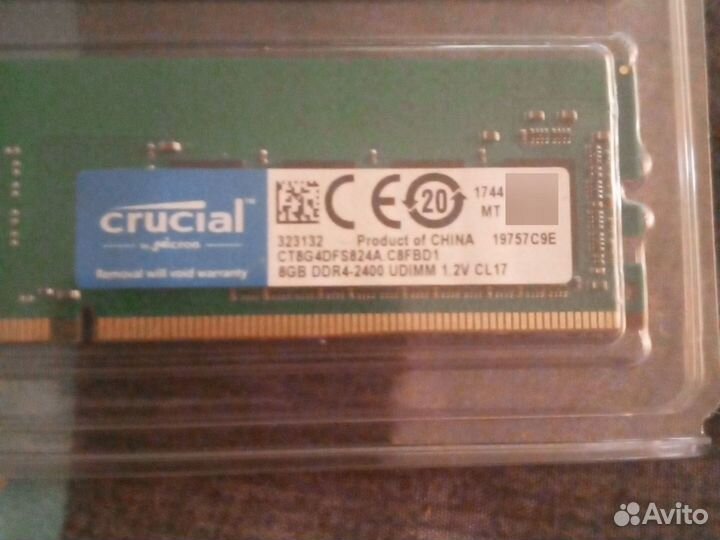 Оперативная память ddr4 8gb crucial 2400