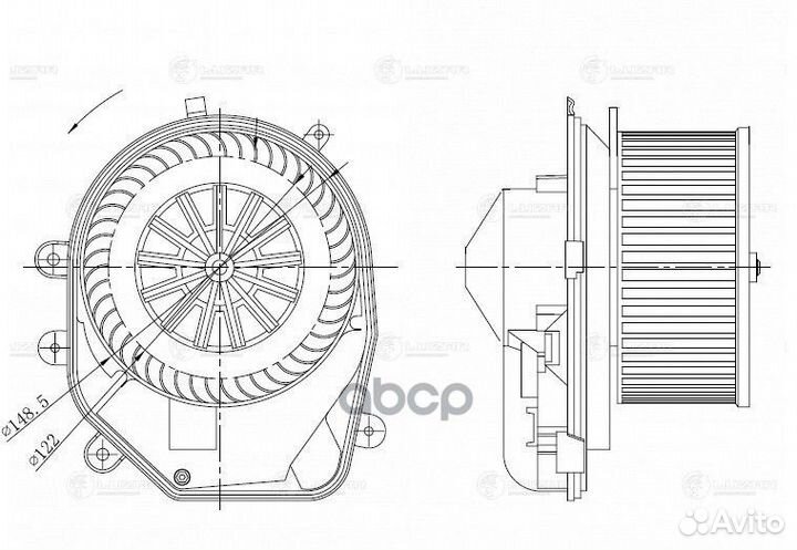 Вентилятор отопителя VW Passat B5 (96) /Audi A4