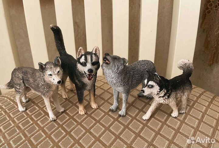 Собаки, кошки и волки Schleich, papo, collecta