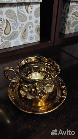 Сервиз чайный с подсвечник, вазой и конфетницей