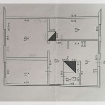 2-к. квартира, 64 м², 1/1 эт.