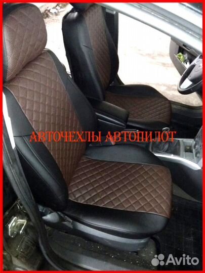 Чехлы Автопилот Opel Astra из экокожи Ромб