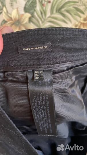 Брюки палаццо с защипами черные Massimo Dutti