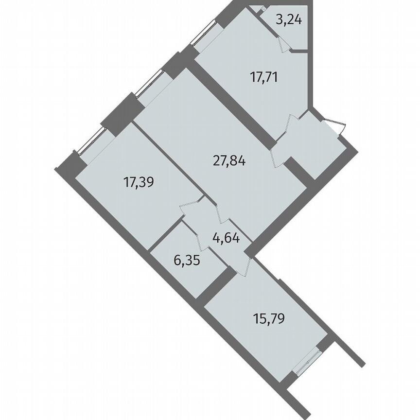 3-к. квартира, 98,6 м², 2/13 эт.