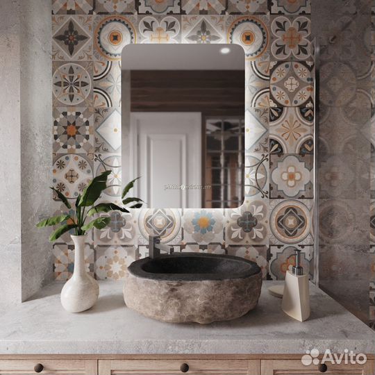 Зеркало Mixline Алон радиус - Эконом 600*800 (550269)