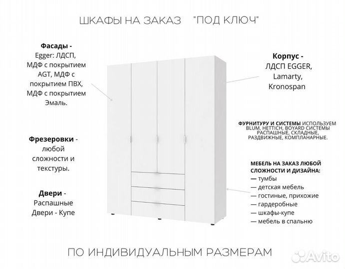 Шкаф в прихожую на заказ от производителя