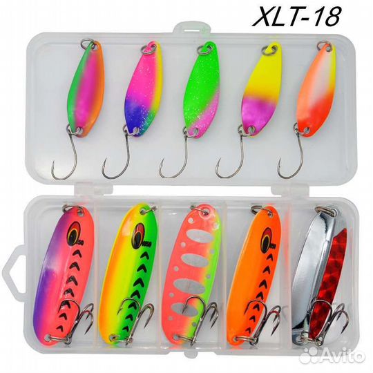 Форелевые блесна набор из 10 шт в коробке