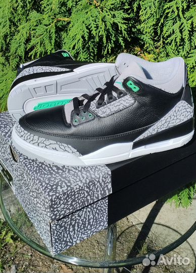 Nike air jordan 3 retro Green Glow 43, 44