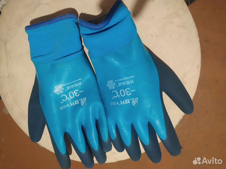 Перчатки зимние обрезиненные