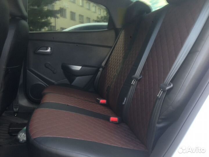 Чехлы из экокожи Киа Рио 4 ромб 2017