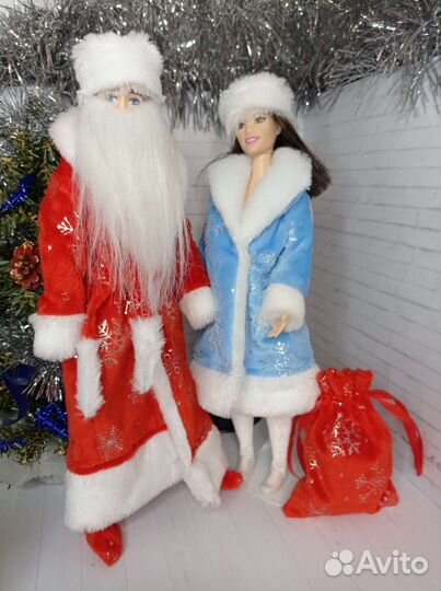 Новогодний набор для детей. Одежда Барби и Кена