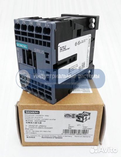 Контактор вспомогательный Siemens 3RH2131-2BB40