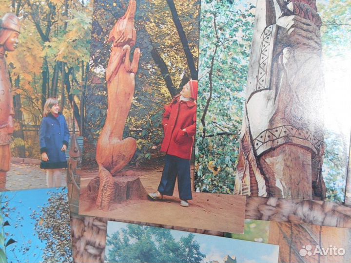 Открытки набор СССР резьба по дереву сказка