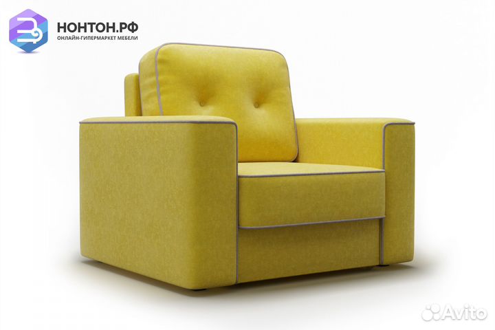 Кресло еврокнижка Берген горчичное