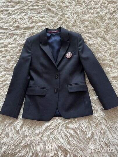 Пиджак Элегант, цвет Деко джинс, рост 122-128